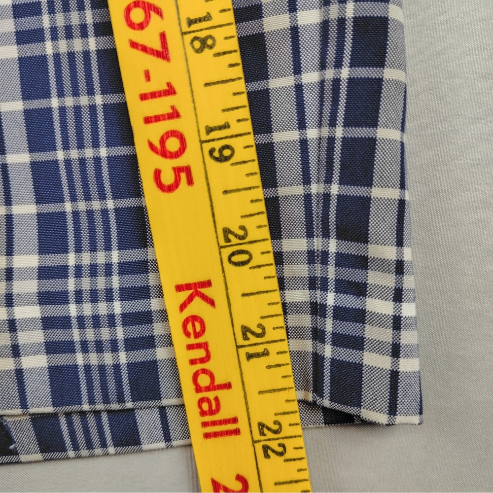 IZOD PerformX Golf Shorts Men's 42 Blue Plaid Performance Stretch Flat Front - Picture 7 of 13